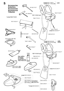 Accessories Diagram and Parts List for 245 20010100001-Current Husqvarna Brush Cutter