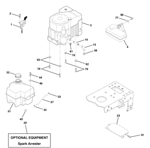 Engine Diagram and Parts List for LTH130 (954140005B)(1997-12) Husqvarna Lawn Mower