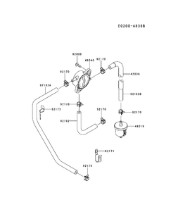 Fuel Valve Diagram and Parts List for FR600V-AS11 2017-09 Husqvarna Engine