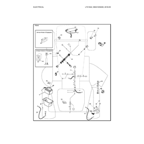 Electrical Diagram and Parts List for 96041039400  Husqvarna Lawn Tractor