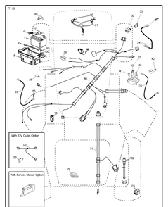 Electrical Diagram and Parts List for YTH24K48 (96045003601)(2012-11) Husqvarna Lawn Tractor
