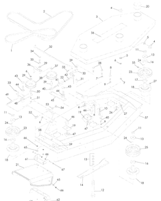 48 Inch Cutting Deck Diagram and Parts List for WG3213P (968999114)(2008-06) Husqvarna Lawn Mower