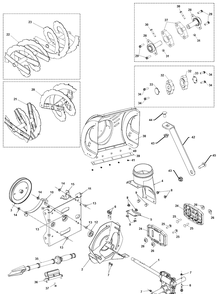 Auger Housing And Impeller Diagram and Parts List for ST224  Husqvarna Snow Blower