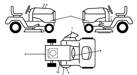 Decals Diagram and Parts List for TS148X (96043031200)(2020-06) Husqvarna Lawn Tractor