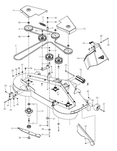 Mower Deck / Cutting Deck Diagram and Parts List for FD61M (966582701)(2012-02) Husqvarna Lawn Tractor Accessories