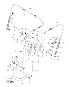 Parking Brake 2 Diagram and Parts List for MZ54 (96769610200)(2018-04) Husqvarna Lawn Mower