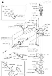 Gear Housing Diagram and Parts List for 326HE4 (X-SERIES)(20013500001-20033100000) Husqvarna Hedge Trimmer