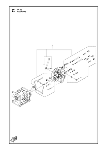 Hardware Diagram and Parts List for TR262 (970448501)(2020-07) Husqvarna Cultivator