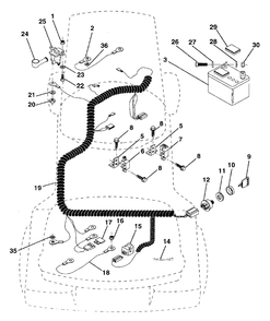 Electrical Diagram and Parts List for LR100 (954000572-A)(1995-03) Husqvarna Lawn Tractor