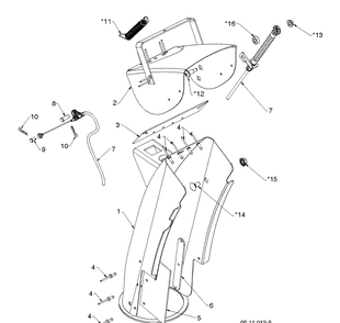 Control Panel And Discharge Chute 7 Diagram and Parts List for ST324 (97046880100)(2020-05) Husqvarna Snow Blower