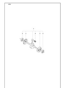 Crankshaft Assy Diagram and Parts List for K750 2008-10 Husqvarna Lawn Tractor Accessories