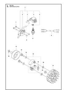 Part Location Diagram of 585834701 Husqvarna Clutch Assembly