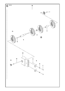 Wheel Bracket, Lower Diagram and Parts List for CS10 2012-11 Husqvarna Circular Saw