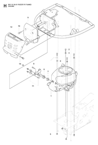 Engine Diagram and Parts List for R175AWD (965105001)(2008-06) Husqvarna Lawn Tractor