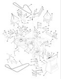 Page G Diagram and Parts List for 220 GTH  954830167B -1996-05 Husqvarna Lawn Tractor