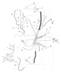 Page C Diagram and Parts List for 225 GTH  954140103A -1999-10 Husqvarna Lawn Tractor