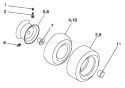 Page J Diagram and Parts List for 200 GTVH  954140016B -1999-03 Husqvarna Lawn Tractor