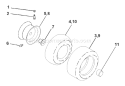 Page J Diagram and Parts List for 205 GTVH  954140102A -1999-10 Husqvarna Lawn Tractor
