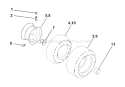 Page J Diagram and Parts List for 205 GTVH  954140102B -2000-03 Husqvarna Lawn Tractor