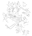 Part Location Diagram of 532146881 Husqvarna Keeper, Belt, Idler 46"