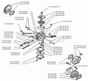 Carburetor Details Diagram and Parts List for H140B 1995-07 Husqvarna Leaf Blower / Vacuum