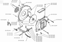 Fan Diagram and Parts List for H140B 1995-07 Husqvarna Leaf Blower / Vacuum