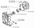 Crankcase Diagram and Parts List for H140B 1997-10 Husqvarna Leaf Blower / Vacuum