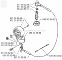 Ignition System Diagram and Parts List for H140B 1997-10 Husqvarna Leaf Blower / Vacuum