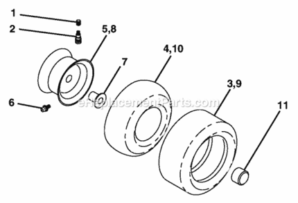 Page J Diagram and Parts List for HD13538 2005 Husqvarna Lawn Tractor