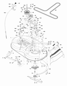 Page F Diagram and Parts List for HD13538 2006 Husqvarna Lawn Tractor
