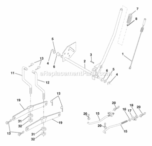 Page G Diagram and Parts List for HD13538 2006 Husqvarna Lawn Tractor