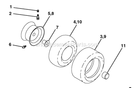 Page J Diagram and Parts List for HD17542 2006-02 Husqvarna Lawn Tractor