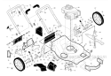 Frame  Engine Diagram and Parts List for HU700F 2011-11 - 96145000600 Husqvarna Lawn Mower