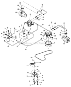 Part Location Diagram of 539106896 Husqvarna HYDRAULIC LINE