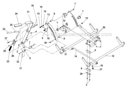 Deck_Lift_Assembly Diagram and Parts List for IZ5225TXPKOA 968999307 Husqvarna Lawn Mower
