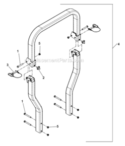 Rops Diagram and Parts List for IZ5225TXPKOA 968999307 Husqvarna Lawn Mower