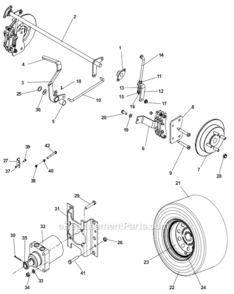 Part Location Diagram of 539106883 Husqvarna TIRE, MODELS: 968999332