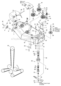Part Location Diagram of 539109664 Husqvarna BELT SHIELD, LEFT