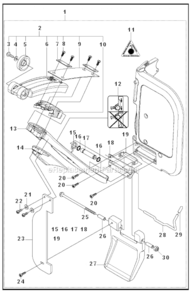 Spray_System Diagram and Parts List for K3000 2009-05 Husqvarna Concrete Saw