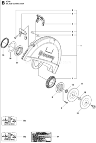Belt_Guard Diagram and Parts List for K760 2013-02 Husqvarna Concrete Saw