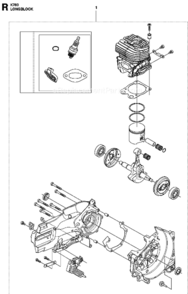 Page F Diagram and Parts List for K760 2013-02 Husqvarna Concrete Saw