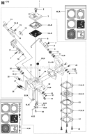 Page M Diagram and Parts List for K760  Husqvarna Concrete Saw