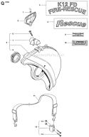 Page P Diagram and Parts List for K760  Husqvarna Concrete Saw