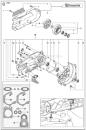 Page C Diagram and Parts List for K760  Husqvarna Concrete Saw
