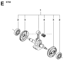 Page E Diagram and Parts List for K760  Husqvarna Concrete Saw