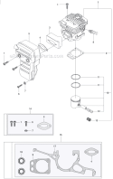 Page E Diagram and Parts List for K970  Husqvarna Concrete Saw