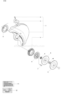 Page P Diagram and Parts List for K750 K 750 2007-01 Husqvarna Concrete Saw