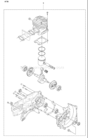 Page E Diagram and Parts List for K750 K 750 2007-01 Husqvarna Concrete Saw
