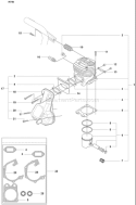Page H Diagram and Parts List for K750 K 750 2007-01 Husqvarna Concrete Saw