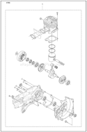 Part Location Diagram of 581721913 Husqvarna Crankcase assembly k760 engine kit